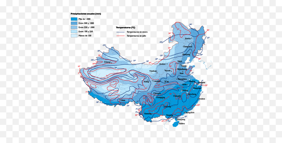 China Climate Map - Climate Map In China Png,China Map Png