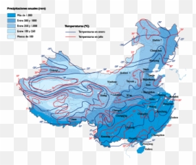China Climate Map - In png