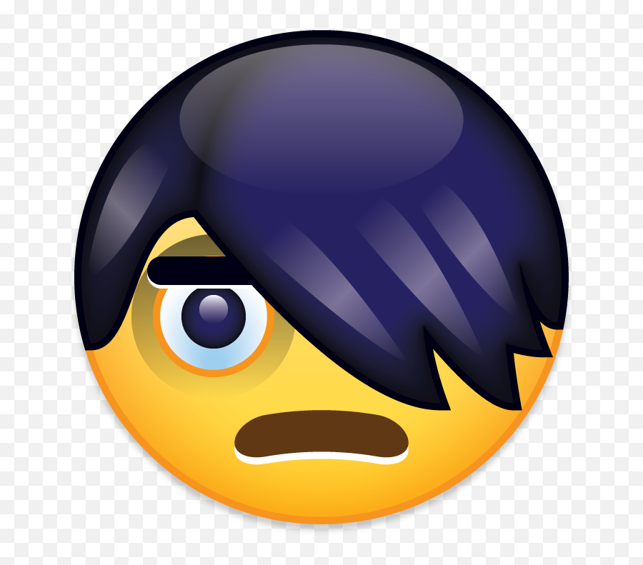 Emo Hair Emoji Png Image With No - Emo Emoji Png,Emo Hair Png
