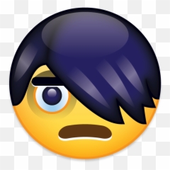 Emo Hair Emoji Png Image With No - Emo Emoji Png,Emo Hair Png