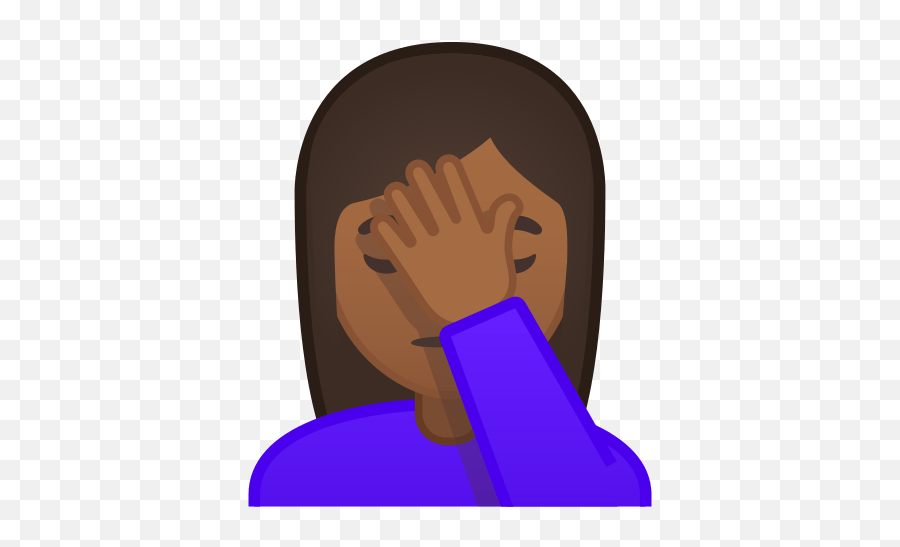 Woman Facepalming Emoji With - Black Girl Face Palm Emoji Png,Facepalm ...