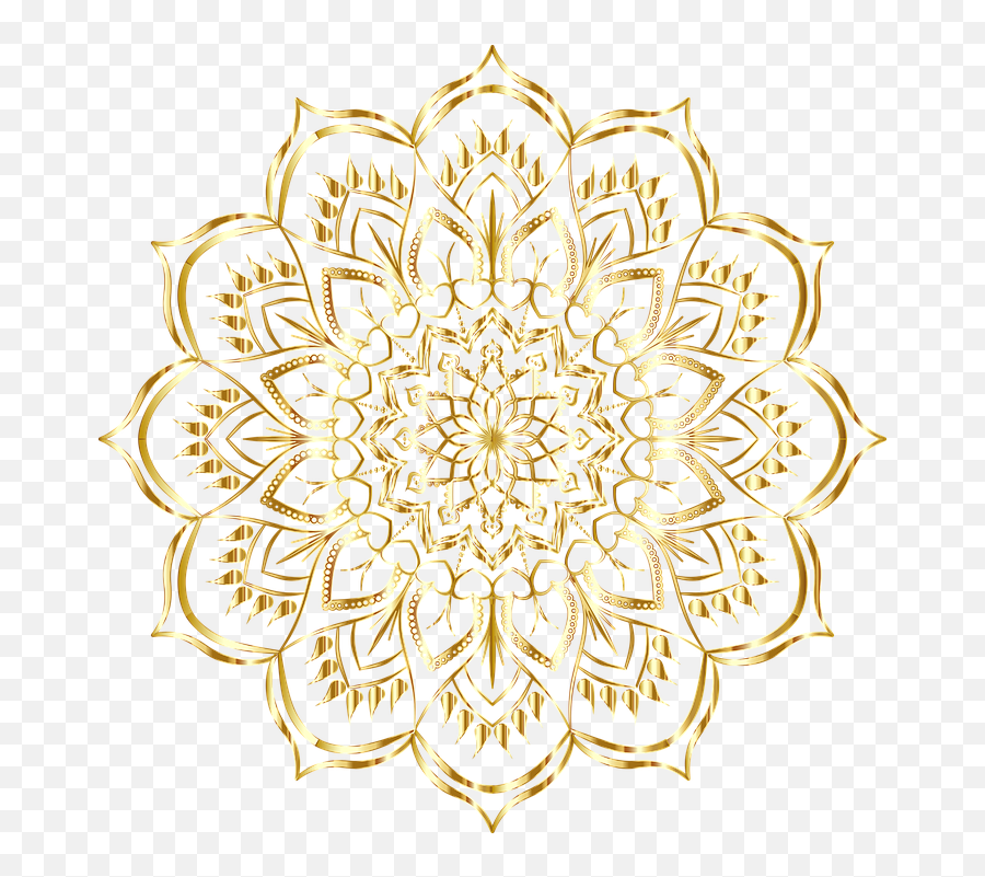 Mandala Gold Floral - Golden Mandala Png,Mandala Transparent Background