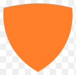 Magic Shield Outline Clip Art - vector clip art Orange png