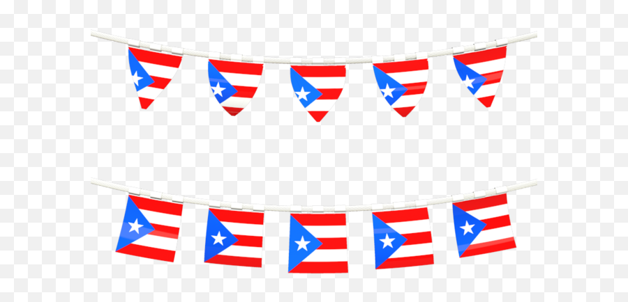 Rows Of Flags - Puerto Rican Flag Banner Transparent Row Of Puerto Rican Flags Png,Puerto Rican Flag Png