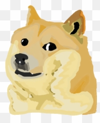 Shiba Inu Dog Like Mammal Yellow Nose Head - Doge Doge Meme Png,Shiba Inu Png