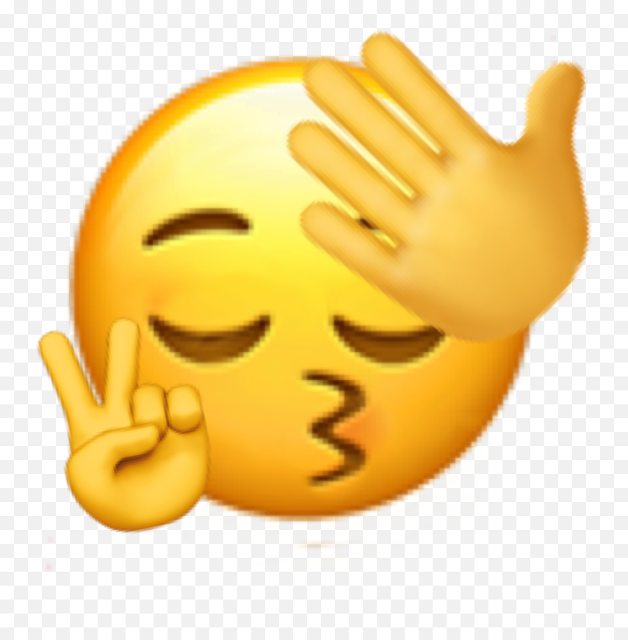 Emoji Peace Bisexual Akward Meme - Peace Sign Kissy Face Png,Peace Sign Emoji Png