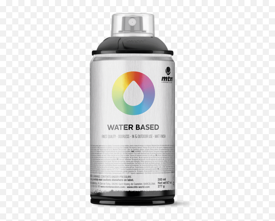 Mtn Water Based 300 Spray Paint - Shadow Black Spectral Aerosol Paint Png,Spray Paint Can Png