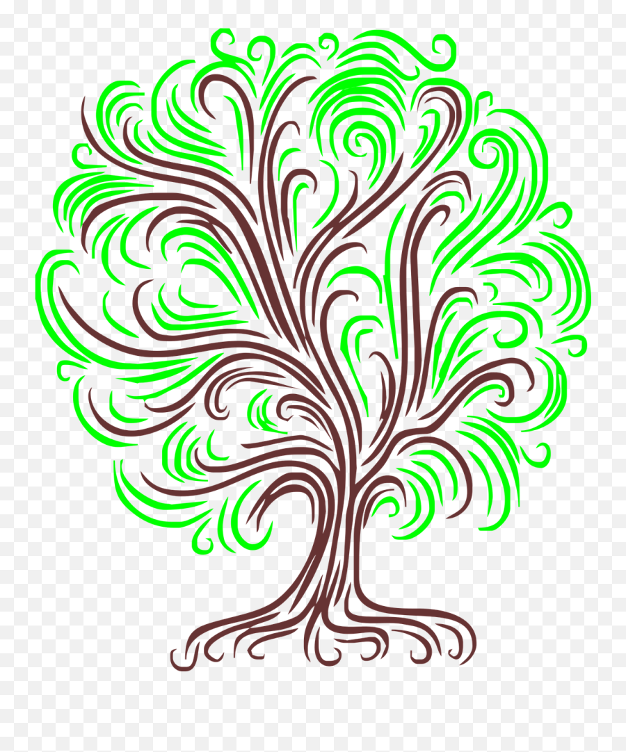 Tree Line Art Branches - Imagen De Linea En Arte Png,Png Decorative Lines