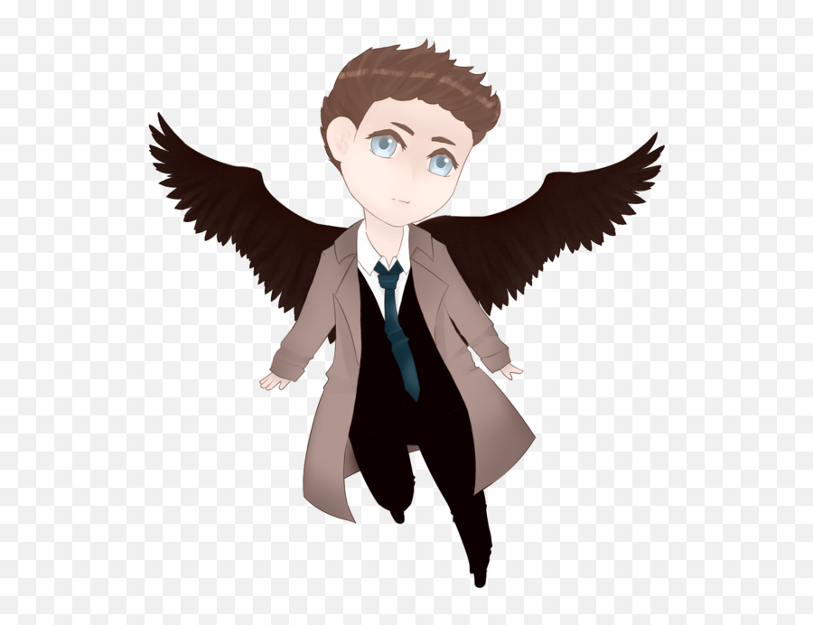 Download Supernatural Castiel Chibi - Supernatural Angel Castiel Cartoon Png,Castiel Png