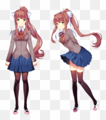 Download Stl File Monika Figurine - Senpai And Monika Fnf Png,Monika Transparent