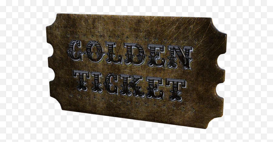 Golden Ticket Admission - Label Png,Golden Ticket Png