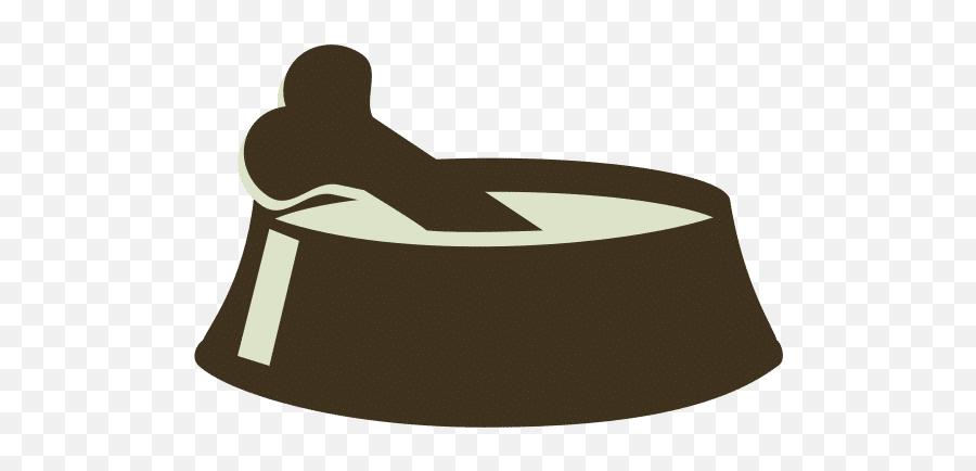Dog Food Bowl With Bone Icon - Canva Clip Art Png,Bone Icon