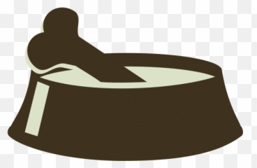 Dog Food Bowl With Bone Icon - Canva Clip Art png