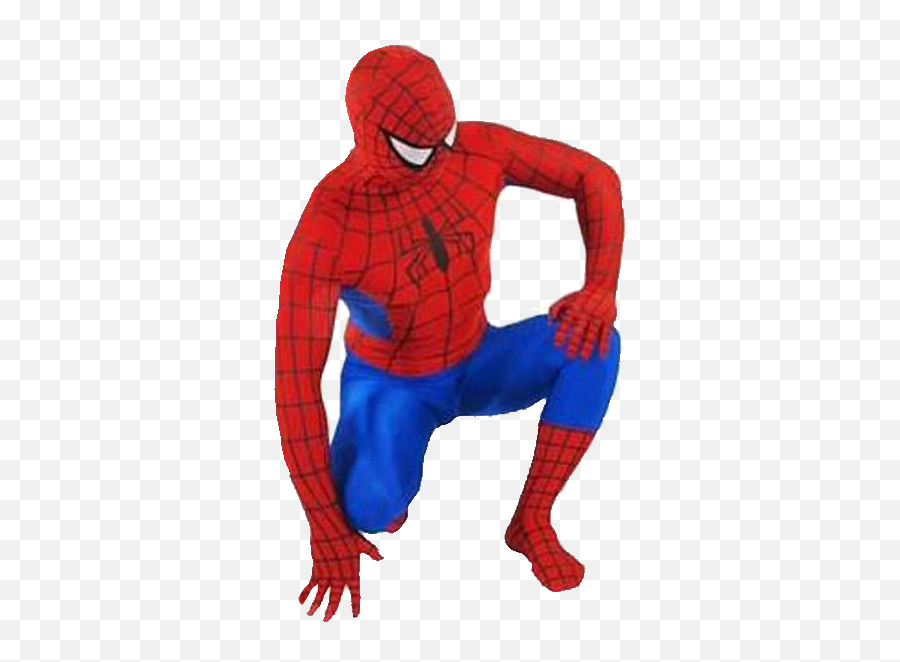 Spiderman Crouching Down Transparent - Spiderman Costume Png,Spiderman Transparent