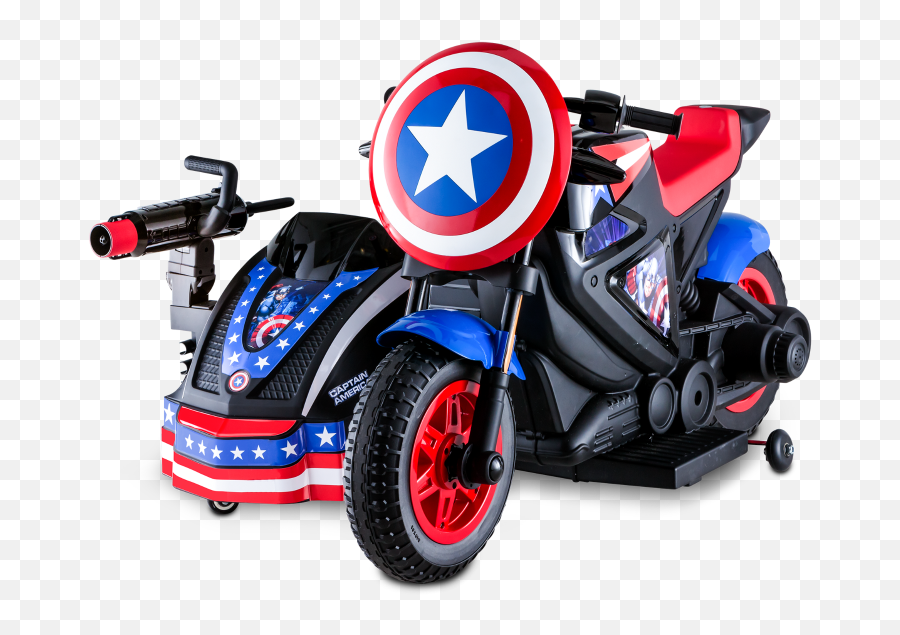 Marvel Captain America Motorcycle And Side Car - Captain America Motorcycle Toy Png,Capitan America Logo