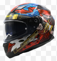 Ninja - Gloss Redblue Stream Evo Ls2 Usa Ls2 Ninja Helmet Png,Red Icon Helmet