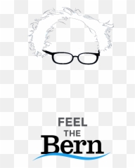 Feel The Bern Snapchat Filters - Line Art png