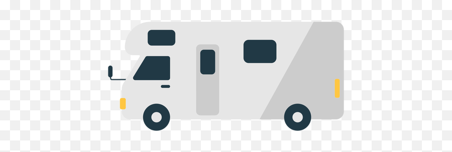 White Semi Flat Rv Motor Home Transparent Png U0026 Svg Vector - Casa Rodante Png Dibujo,Rv Icon