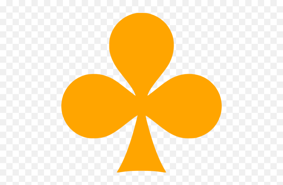 Orange Clubs Icon - Free Orange Gamble Icons Clubs Icon Png,Club Icon