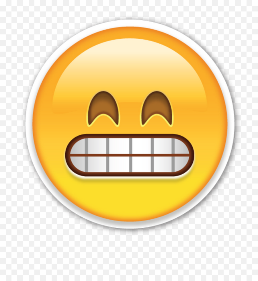 Emoticon Grinning Transparent Png - Grimacing Face Emoji Png,Happy Emoji Transparent Background