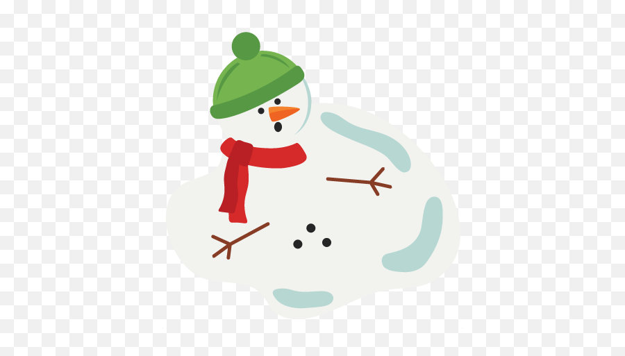 Melting Snowman Clip Art Library - Transparent Melted Snowman Clipart Png,Melting Png