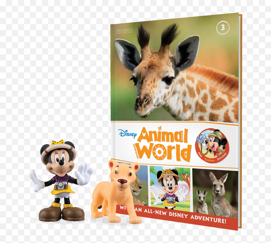 Animal Planet Logo - Giraffe Book Plus Ranger Minnie Mouse Eaglemoss Disney Animal World Png,Minnie Png