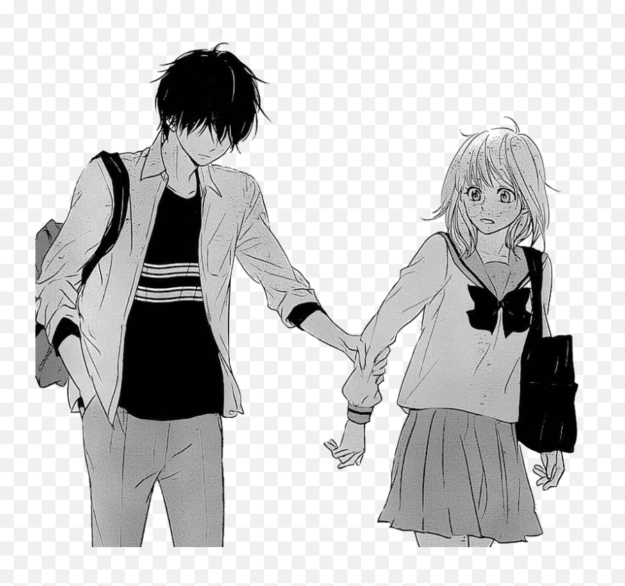 Sad Couple Png Pic - Sad Girl And Boy Cartoon,Sad Anime Girl Png - free  transparent png images 