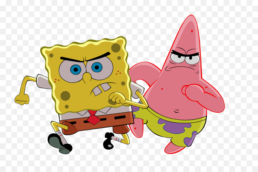 Spongebob Characters Png Download - Spongebob And Patrick Spongebob And Patrick Running Transparent,Characters Png