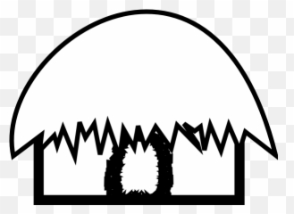 Hut Clipart Black And White Png - Outline Images Of Hut,Hut Png