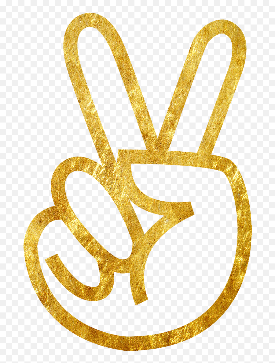 Download Drawn Peace Sign Hand Clipart 3 Gold - Peace Sign Png,Peace Sign Transparent Background