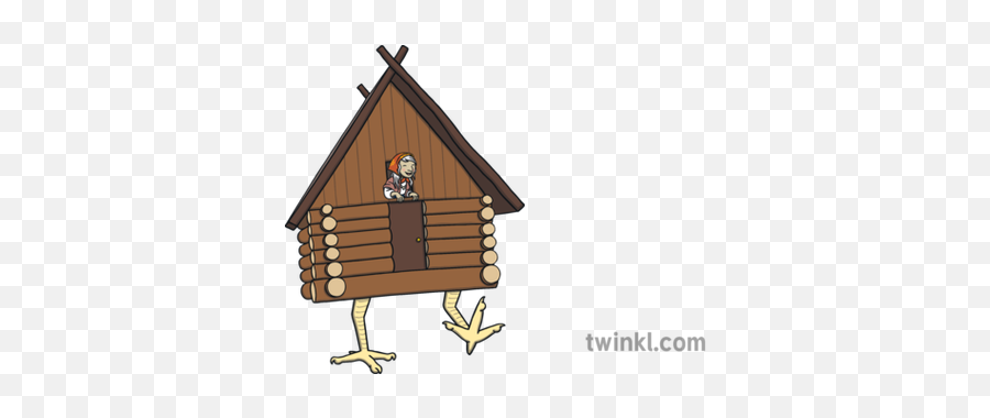 Baba Yagas Hut No Background Russia Traditional Tales Fairy - Cartoon Png,Witch Transparent Background