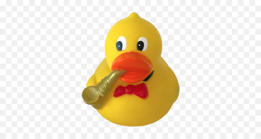 Download Saxophone Player Rubber Duck - Duck With Red Bowtie Png,Rubber Ducky Transparent Background