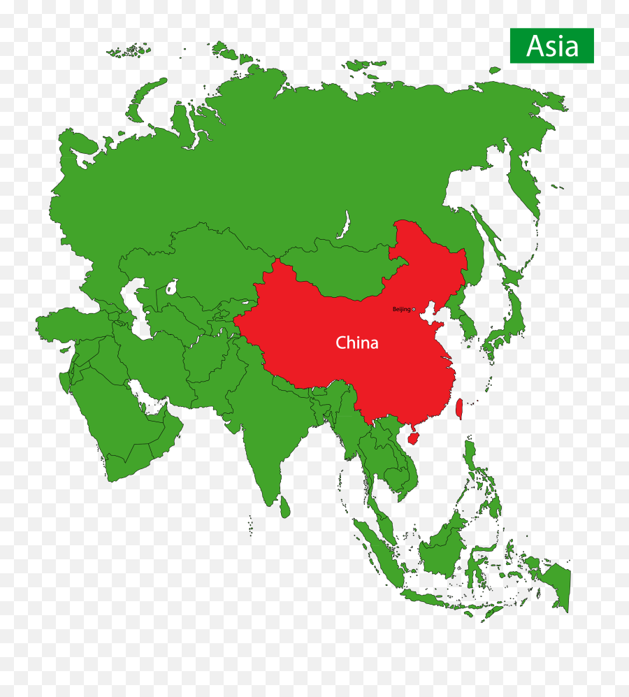World Map Silhouette Png - China Map In Asia,China Map Png