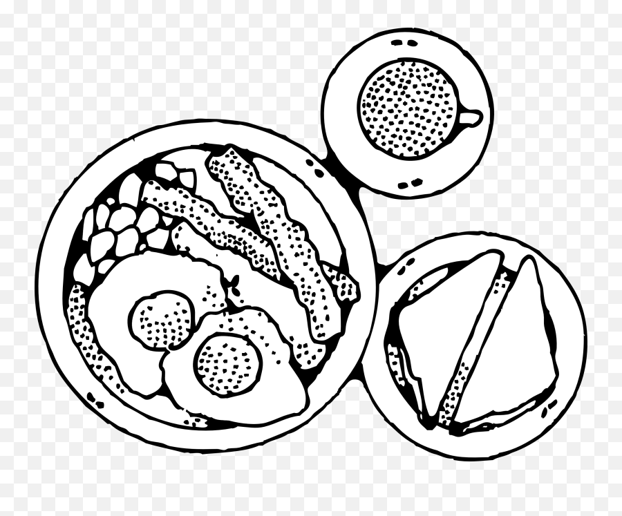 Black Food Plate Outline Drawing Girl White - Public Png,Food Plate Png