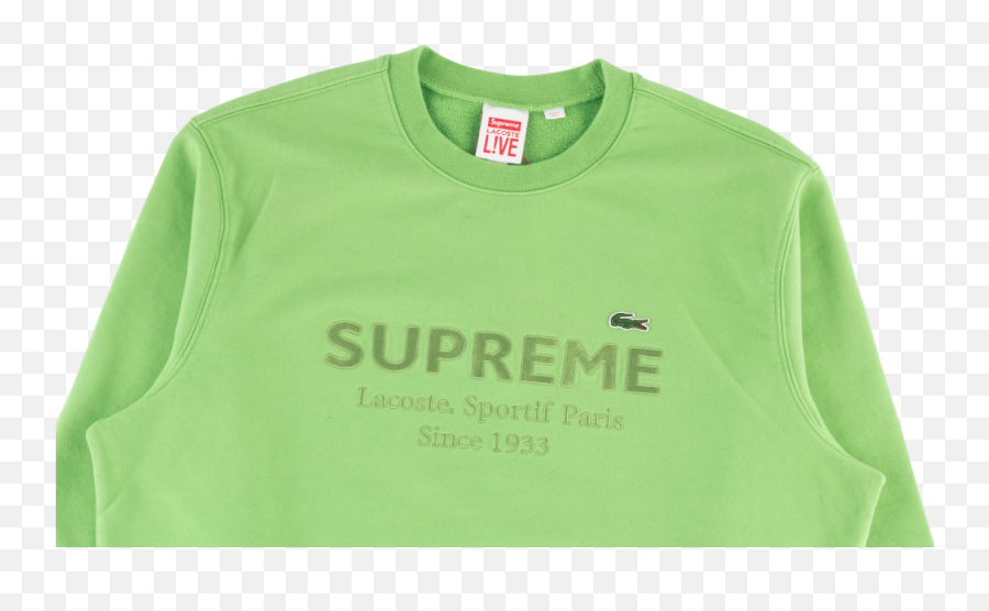 Full Size Png Image - Supreme Lacoste Crewneck Green,Lacoste Logo Png