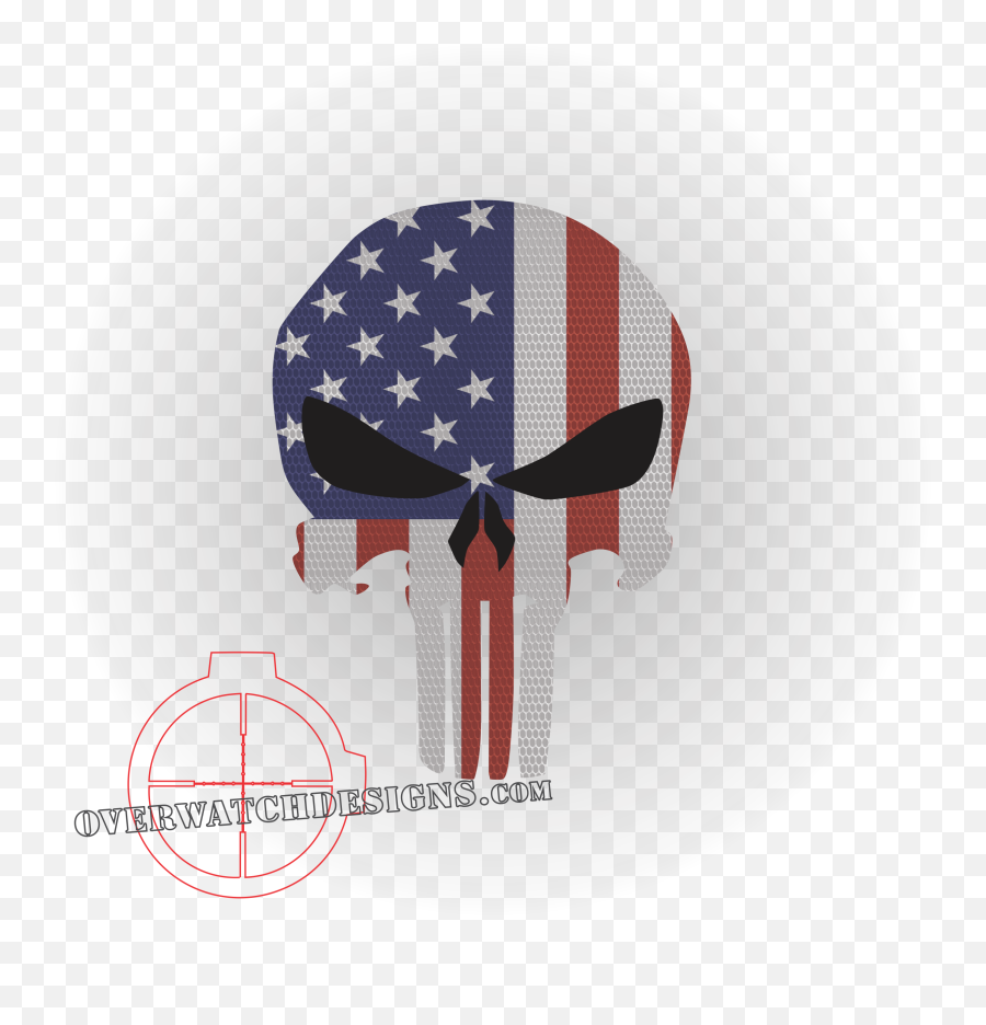 Punisher Skull With American Flag - Punisher Png,American Flag Transparent Background