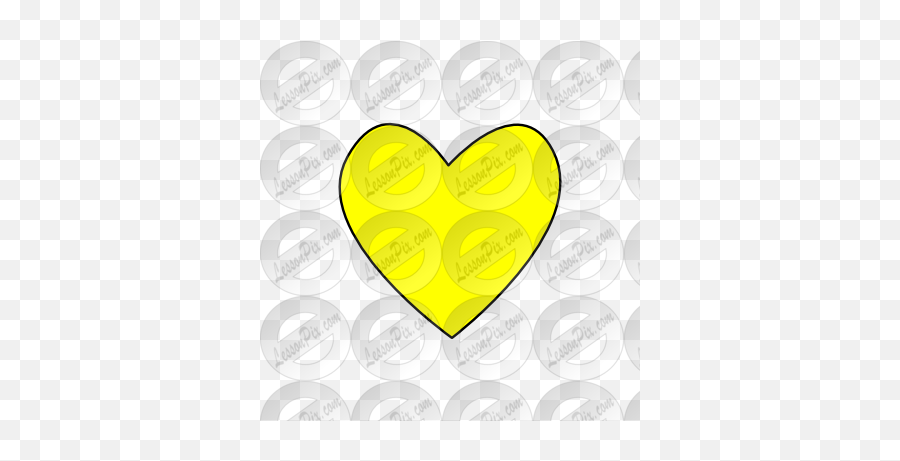 Yellow Heart Picture For Classroom Therapy Use - Great Heart Png,Yellow Heart Png