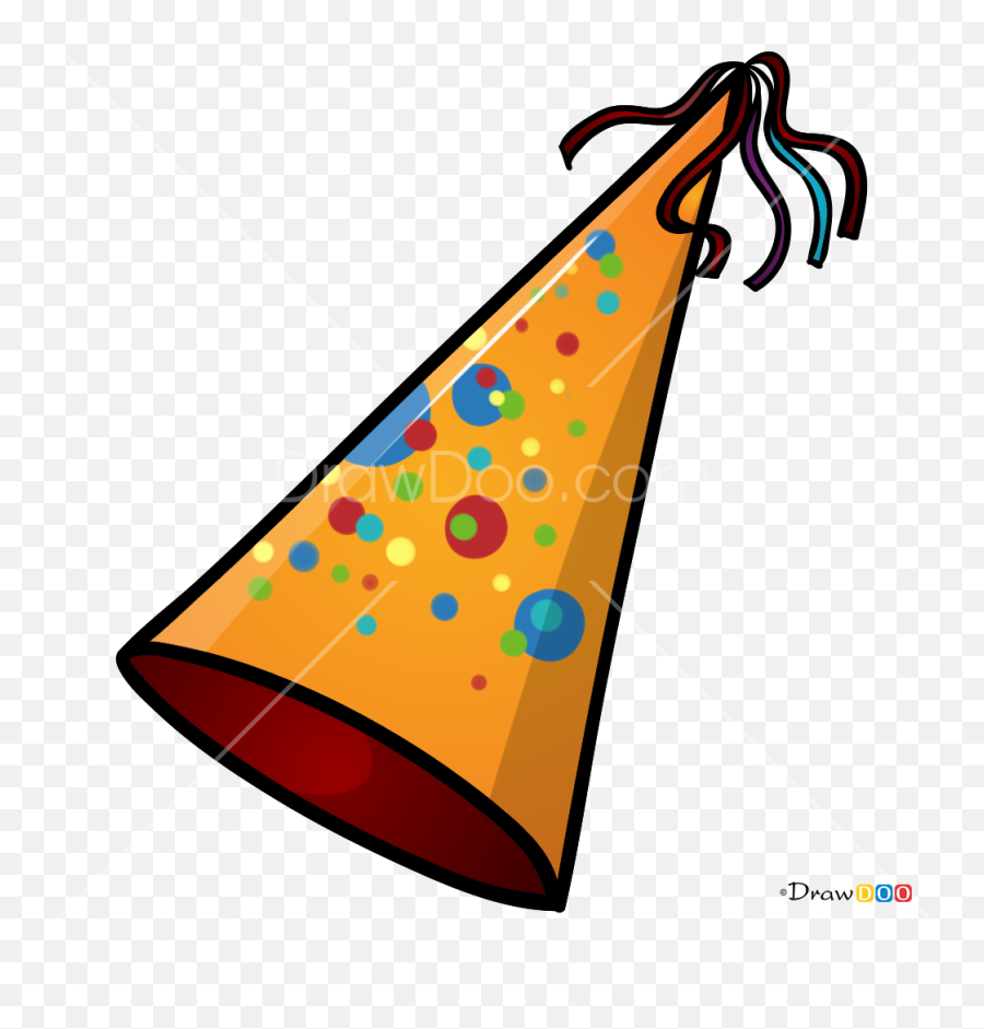 How To Draw Party Hat Hats - Transparent Party Hat Drawing Png,Birthday Hat Transparent