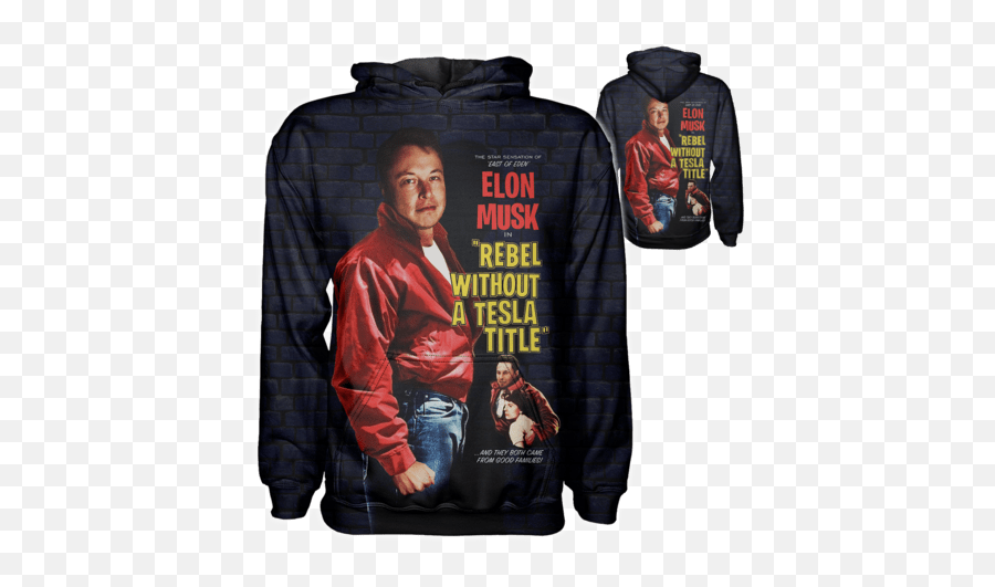 Elon Musk Rebel Hoodie The Tasteless Gentlemen - Rebel Without A Cause Movie Poster Png,Elon Musk Png