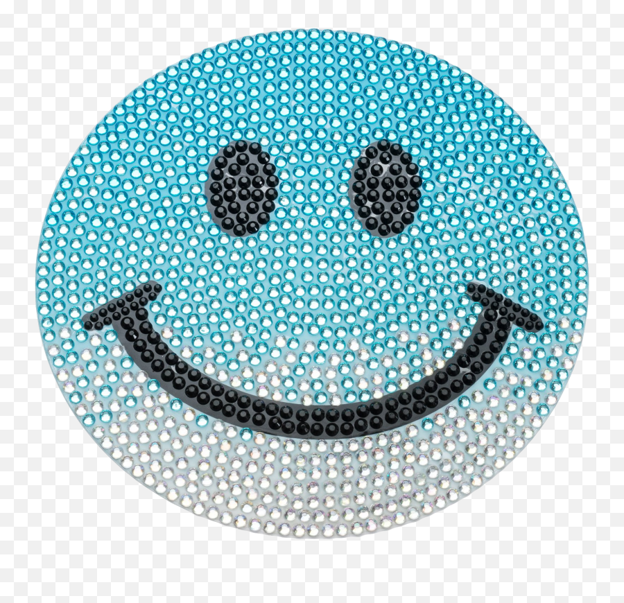 Stickerbeans 5 Inch Gradient Happy Face Emoji Rhinestone Sticker Decal Png