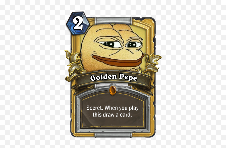Golden Pepe The Neutral Secret - Fan Creations Hearthstone Golden Card Animations Png,Angry Pepe Png