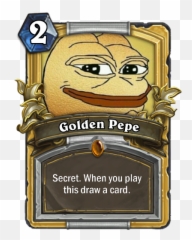 Golden Pepe The Neutral Secret - Fan Creations Hearthstone Card Animations png