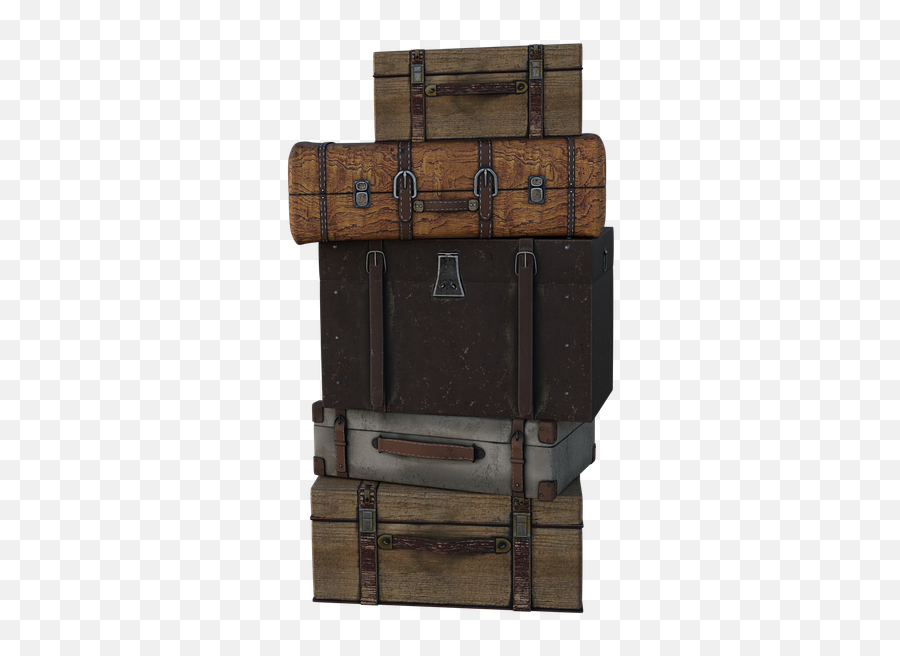 Trunks Stacked Old - Old Trunks Png,Trunks Png