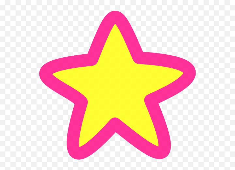 Pink And Yellow Star Clipart - Pink And Yellow Star Png,Pink Star Png