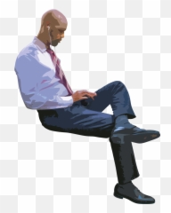 People Cutout Png Render - People Sitting Side Png,Office People Png
