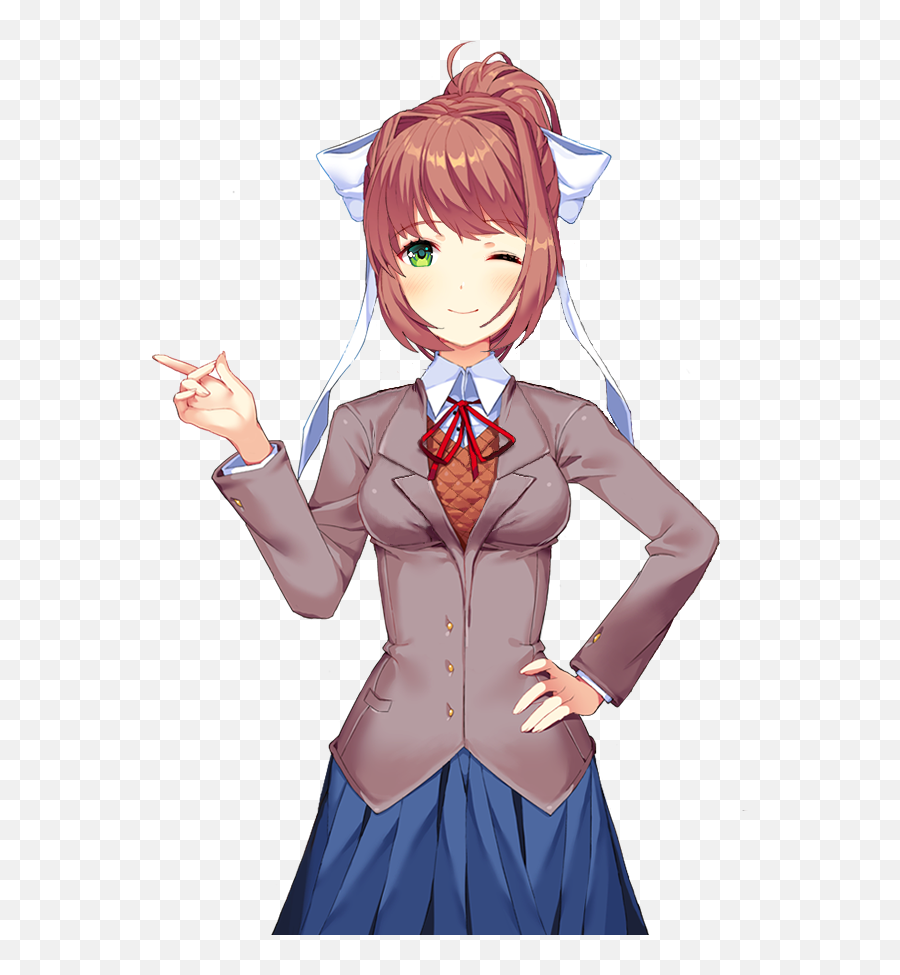 Ddlc - Ddlc Monika Short Hair Png,Monika Transparent