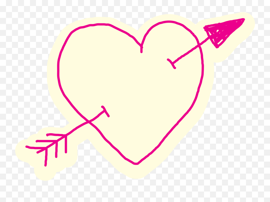 Free Heart Hand Drawn Arrow Png With Transparent Background - Girly,Heart With Arrow Png