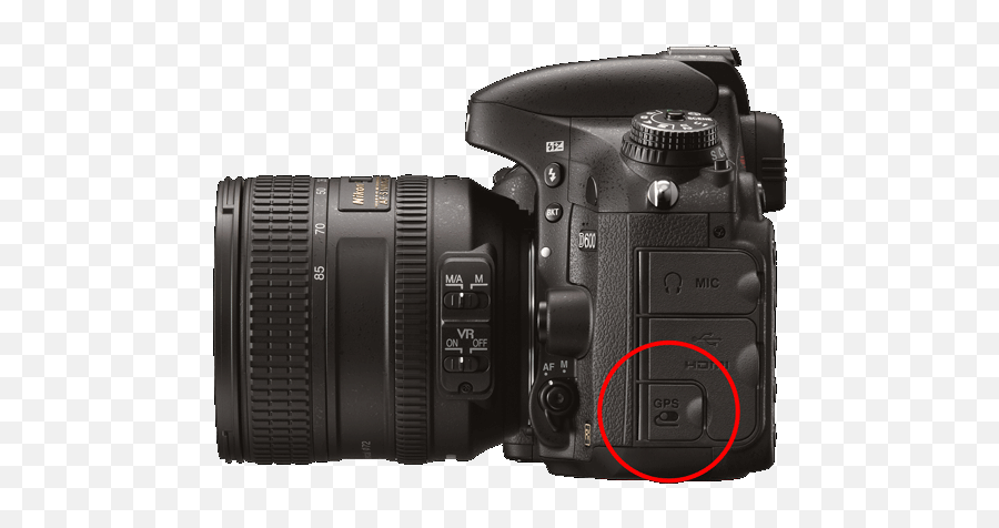 Nikon D600 Ports Png Image With No - Nikon D600,Nikon Lens Icon