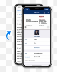 Business Card Scanner And Contact Manager For Iphone - Abbyy Card Reader png