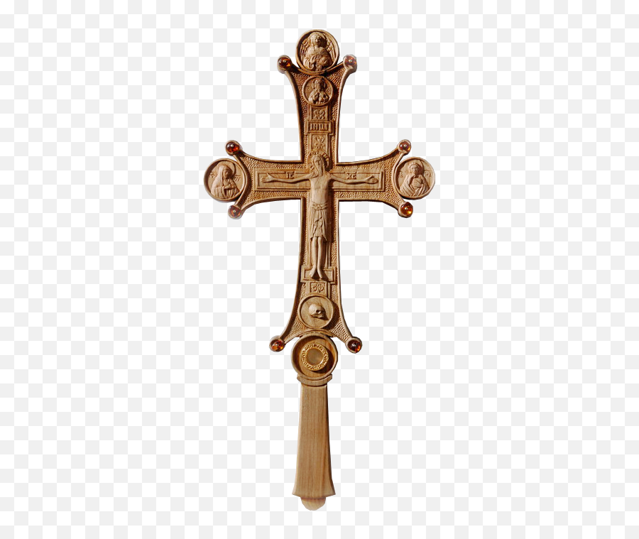 Wooden Cross Orthodox Carving - Crucifix Png,Made To Order Icon